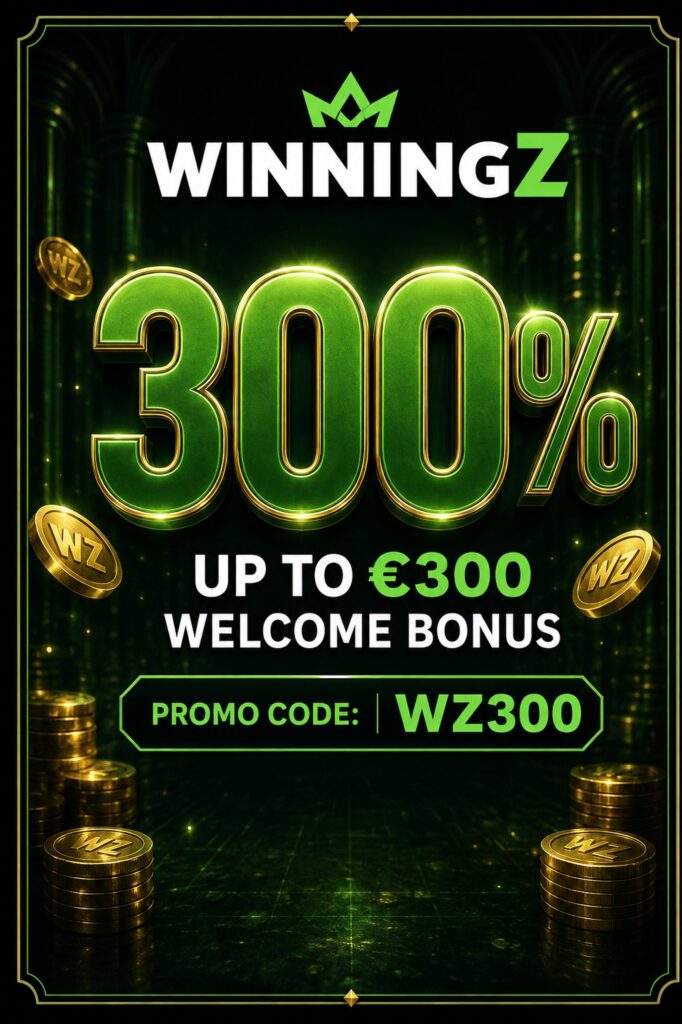 Winningz — 300% Bonus · Up to €300